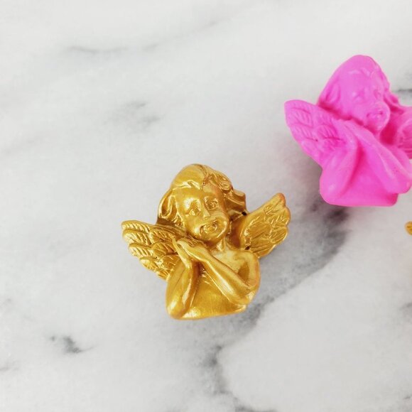 Gold Angel Cherub Shoe Charm 1 Piece - Picture 5 of 7